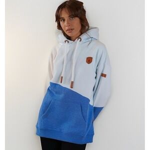 Wanakome‎ Colorblock Hoodie Womens M Oversized Blue Outdoor Gorpcore